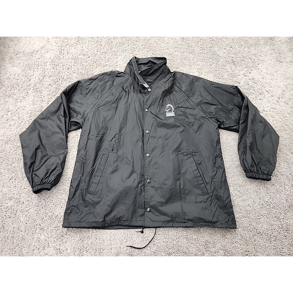 Paladin Eastside Windbreaker Jacket Mens XL Snap Front Auburn Sport Black